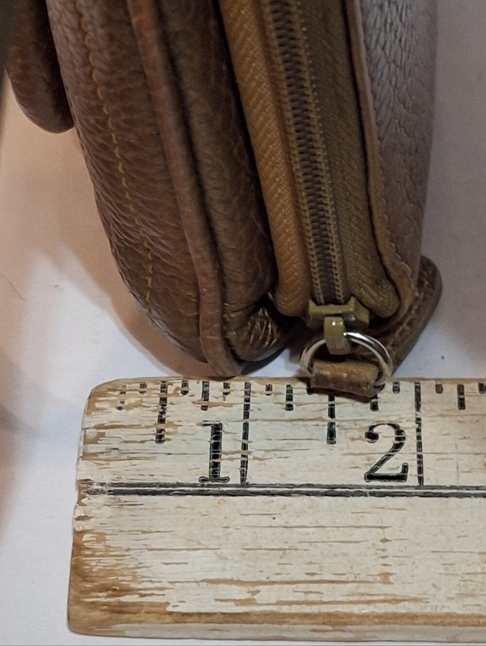 Brighton Crossbody Bag Purse Mila's Heart Metallic Gold Bronze Pebble Leather - Picture 9 of 16